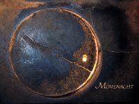 Mondnacht  "Mond" auf einer alten Herdplatte